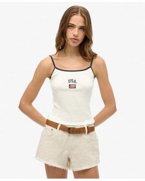 Superdry Athletic Essentials Camitopje - Wit