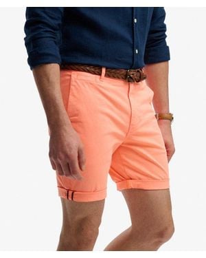 Superdry & Co Premium Regular Chino Shorts X None / Washed Peach - Size: 32 - Blue