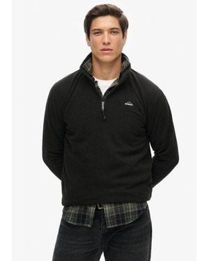 Superdry Polar Fleece Half Zip - Black