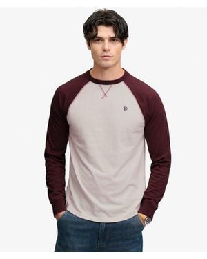 Superdry Vintage Athletic Honkbaltop - Grijs