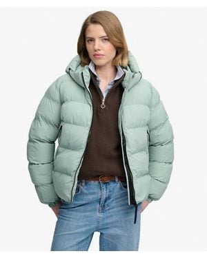Superdry & Co Hooded Sports Puffer Jacket - Green