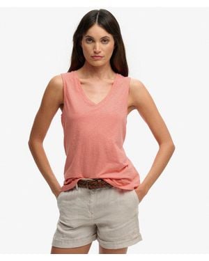 Superdry Studios V-neckline Vest Top - Red