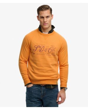 Superdry & Co The Merchant Store - Vintage Print Sweatshirt - Orange