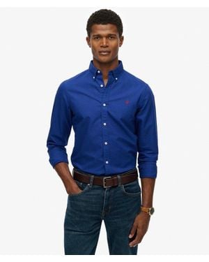 Superdry Classic Oxford Long Sleeve Shirt - Blue
