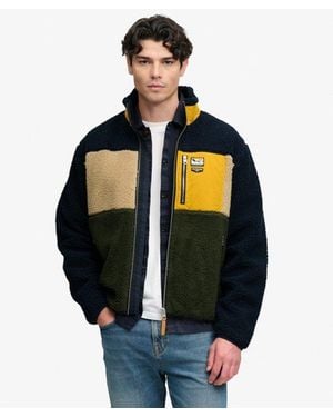 Superdry & Co Colour Block Retro Zip Fleece - Zwart