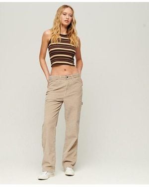 Superdry Cord Carpenter Pants - Natural