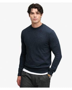 Superdry & Co Essential Lightweight Wool Blend Sweater - Blue
