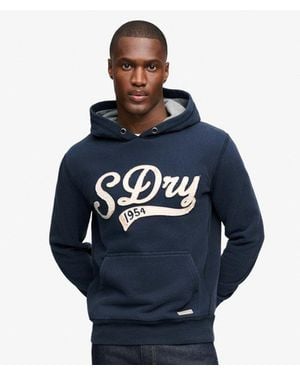 Superdry & Co Heritage Applique Hoodie - Blue
