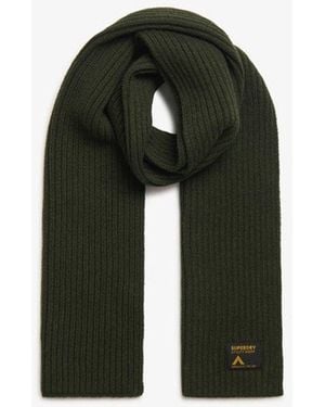 Superdry Workwear Knitted Scarf - Green