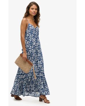 Superdry & Co Long Cami Dress - Blue