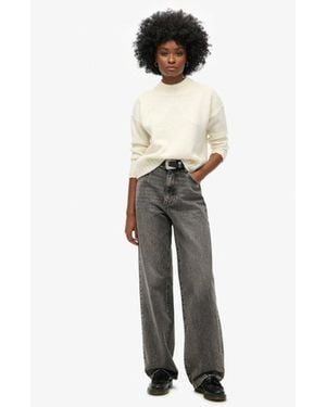 Superdry & Co Cotton Wide Leg Jeans - White