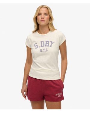 Superdry Athletic Essential Slub T-shirt - Red