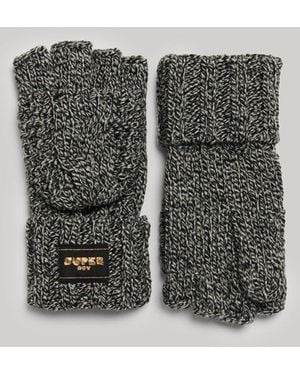 Superdry & Co Cable Knit Gloves - Black