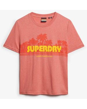 Superdry & Co Outdoor Stripe Relaxed T-shirt - Pink