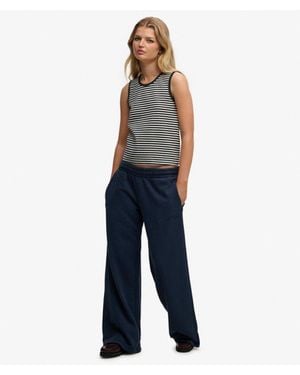 Superdry Essential Logo Wide Leg sweatpants - Blue