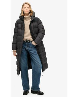 Superdry & Co Rip-stop Long Puffer Coat - Blue
