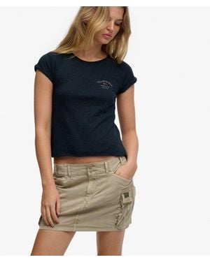 Superdry & Co Cargo Mini Skirt - Blue