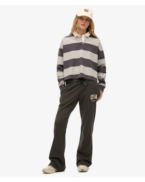 Superdry Athletic Essentials Low Rise Flare joggers - Grey