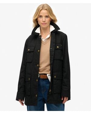 Superdry Wax Jacket - Black