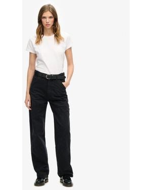 Superdry Wide Carpenter Pants - Black
