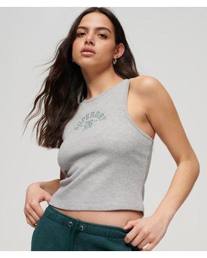 Superdry & Co Athletic Essentials Waffle Tank Top - Grey
