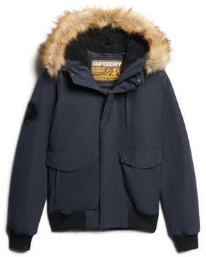 Superdry & Co Everest Hooded Puffer Bomber Jacket - Blue