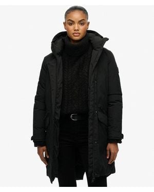 Superdry City Fishtail Padded Parka - Black