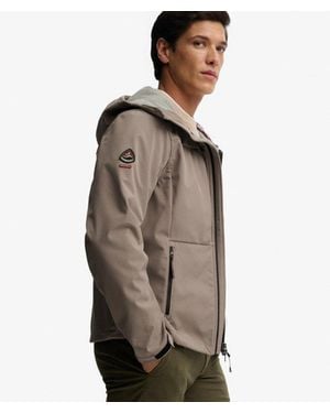 Superdry & Co Hooded Softshell Trekker Jacket - Brown
