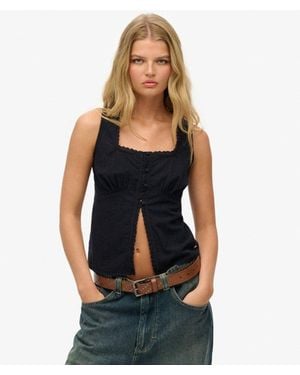 Superdry Ibiza Sleeveless Top - Black