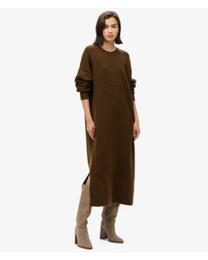 Superdry & Co Slouch Midi Jumper Dress - Brown