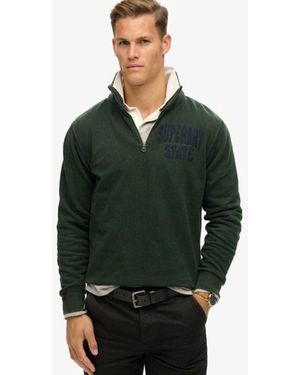 Superdry Vintage Athletic Zip Half-zip Jumper - Green