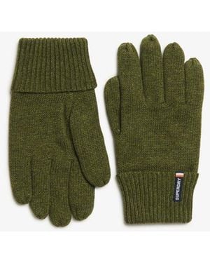 Superdry Essential Logo Knitted Gloves - Green
