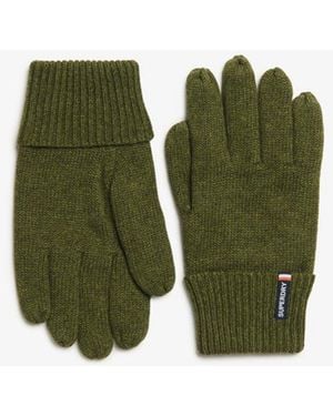 Superdry Essential Logo Gebreide Handschoenen - Groen