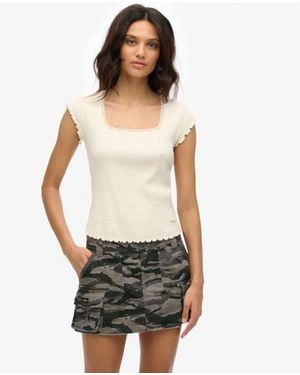 Superdry Utility Parachute Skirt - Gray