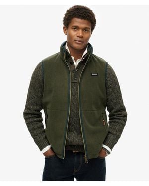 Superdry & Co Estate Fleece Gilet - Green