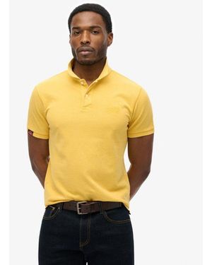 Superdry & Co Vintage Destroy Polo Shirt - Yellow