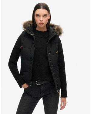 Superdry Everest Faux Fur Gilet - Black