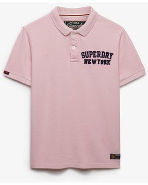 Superdry & Co Vintage Athletic Polo Shirt - Pink