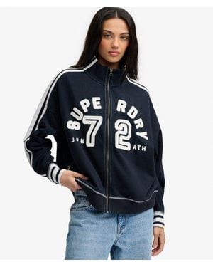 Superdry & Co Cult Applique Loose Track Top - Blue
