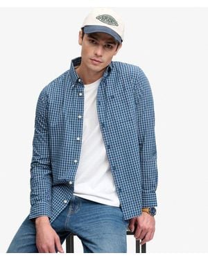 Superdry & Co Preppy Poplin Long Sleeve Shirt - Blue