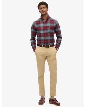 Superdry & Co Slim Tapered Stretch Chino Pants - Natural