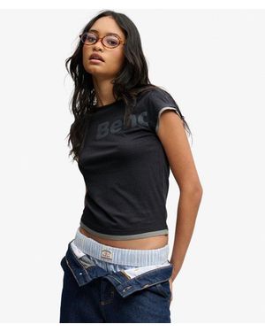 Superdry Bench X & Co Bench Fitted Short Sleeve Layer T-shirt - Blue