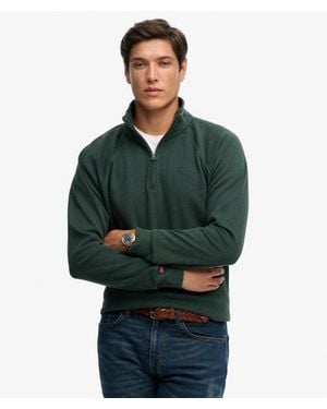 Superdry & Co Essential Logo Raglan Henley Sweatshirt - Green