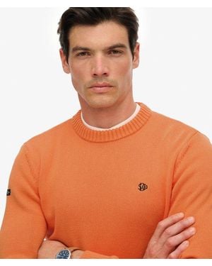 Superdry Homme Pull En Coton Preppy Taille - Orange