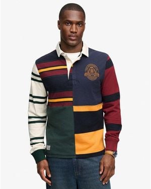 Superdry & Co Mix Match Rugby Top - Blue
