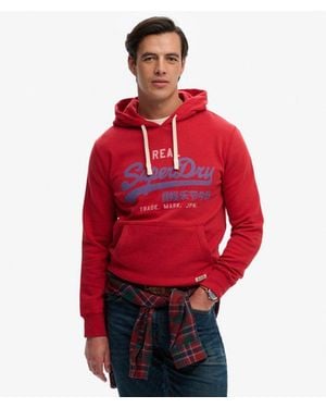 Superdry Vintage Logo Classic Hoodie - Rood