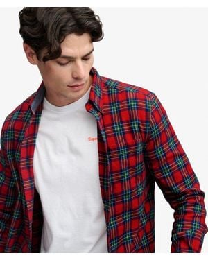 Superdry & Co Long Sleeve Cotton Lumberjack Shirt - Red