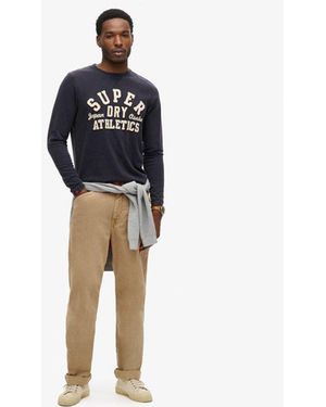 Superdry & Co Vintage Athletic Long Sleeve Top - Blue