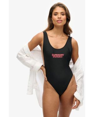 Superdry Elastic Scoop Back Swimsuit - Black