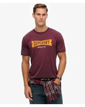 Superdry Heritage Tab Loose T-Shirt - Red